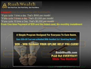 Rushwealth is the easiest way to generate $3000-$5000 /Month