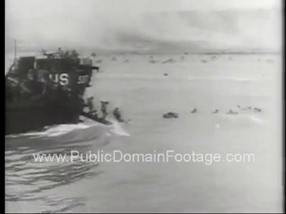 Storming the Beaches on D-Day II Public Domain Footage
