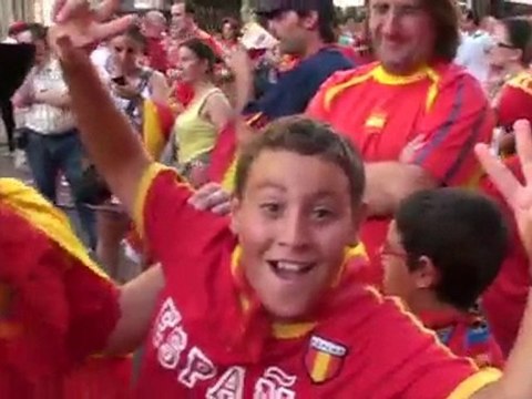 España Campeona del Mundo de futbol. Celebración Madrid.