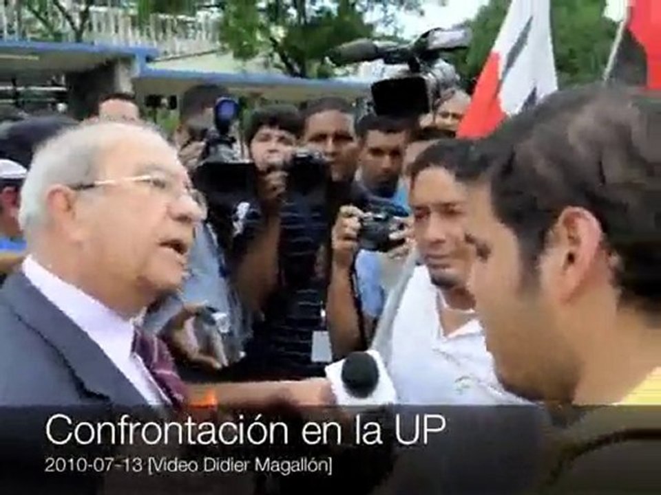 Confrontacion en la universidad de panama