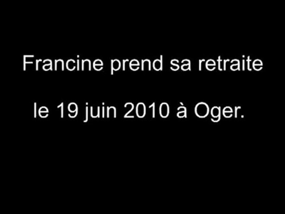 Retraite bien méritée pour Francine