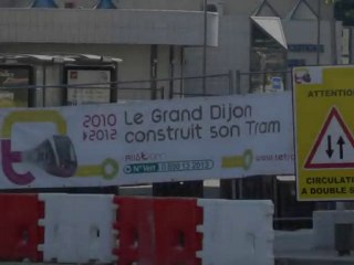 Tramway Dijon  travaux d'aménagement