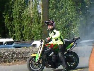 show moto custom team peur de rien burn de seb