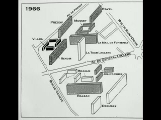 Evolution du quartier des 4000, de 1966 à 2010