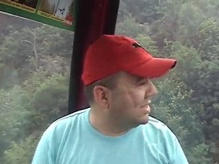 Alexandre e Gui na Alemanha - Passeio de teleférico em Thale