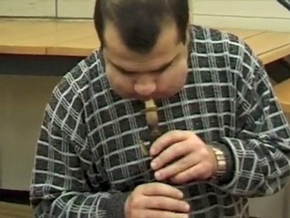 Gevorg Dabaghian demonstrates the Armenian duduk