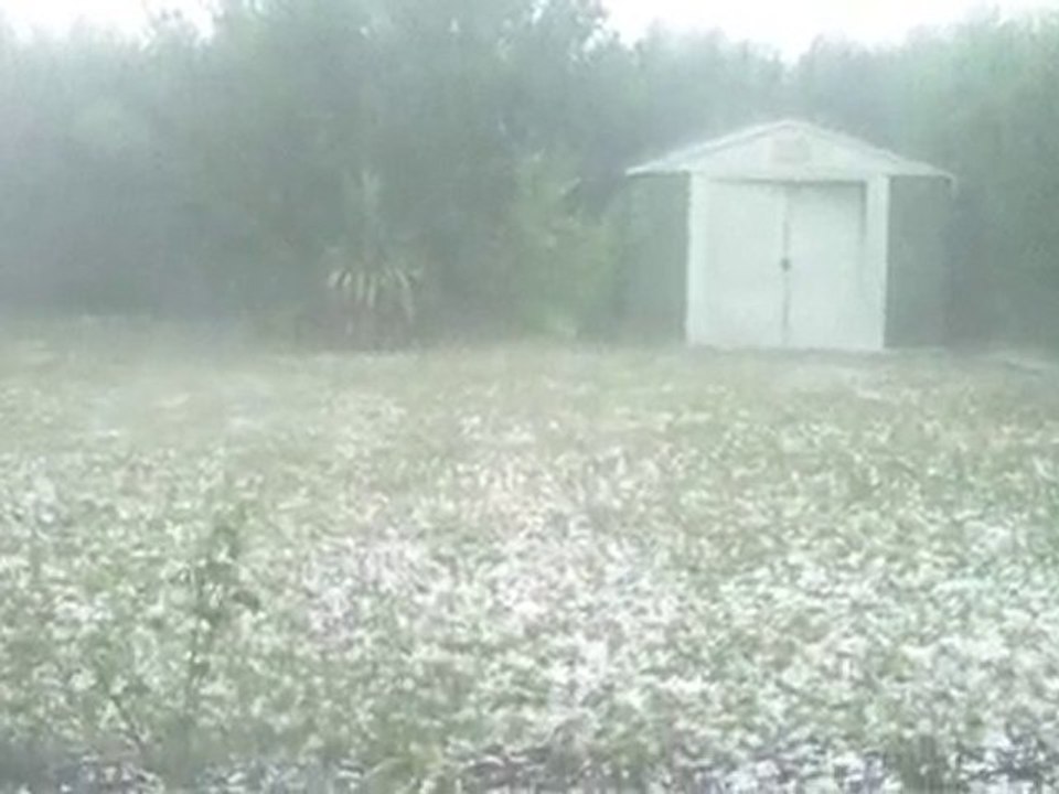 Orage de grèle à Feignies (14 juillet 2010)