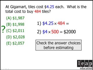 GMAT Math Tip - When to Estimate
