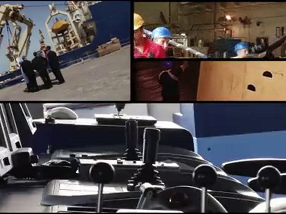 Le câblier "Ile de Bréhat" charge des câbles sous-marins