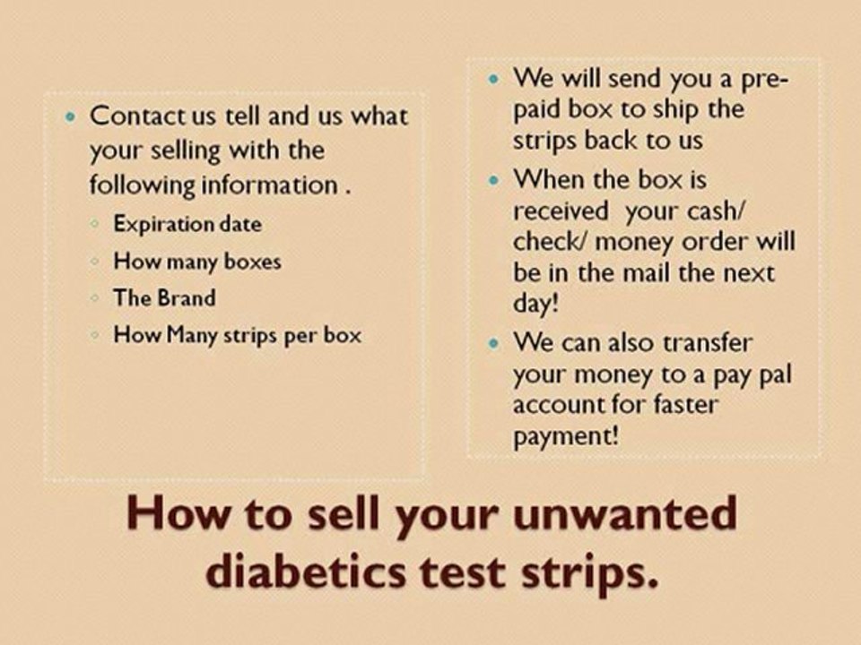 Cash for Diabetic Test Strips