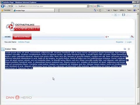 DotNetNuke Tutorial, Workflow feature
