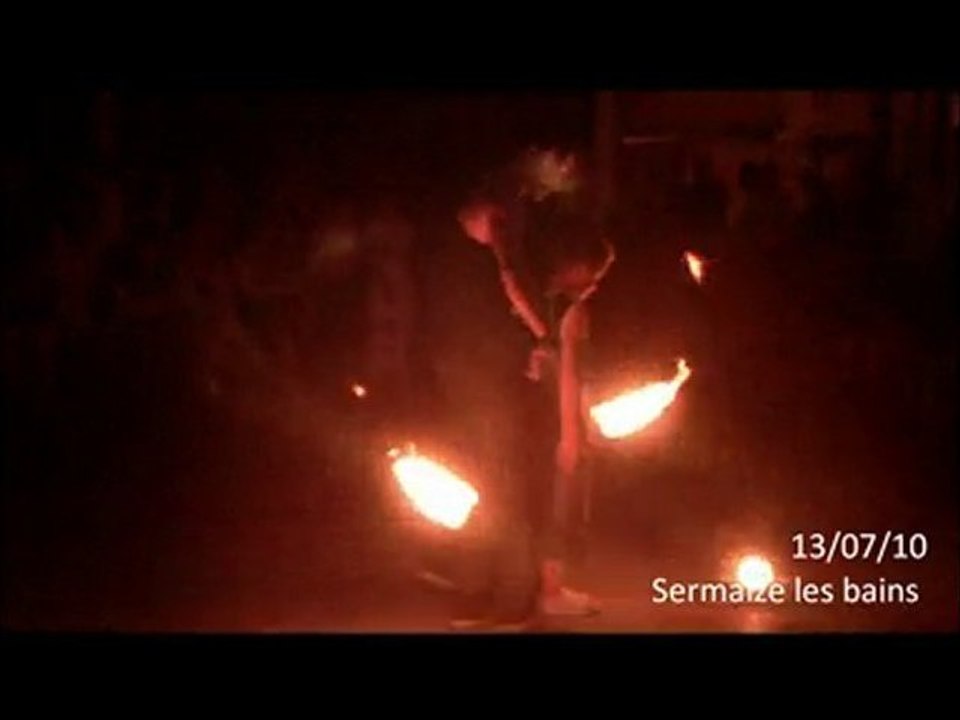 Feu d'artifice à Sermaize Les bains 13 juillet 2010