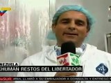 Restos mortales de Simón Bolívar fueron exhumados