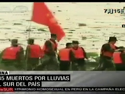 Dejan lluvias 135 muertos en China