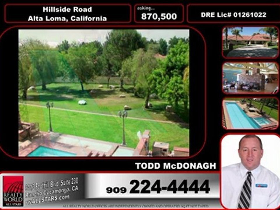 Hillside in Rancho Cucamonga House For Sale