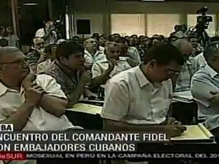 Encuentro del comandante Fidel Castro con embajadores cubano