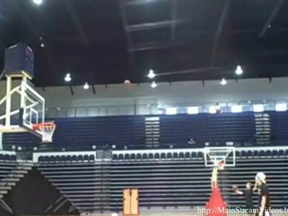 Amazing Trick Shot From Behind Bleachers