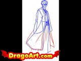 How to draw Aizen, step by step