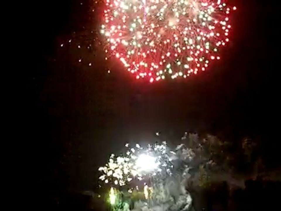 Le feu d'artifice en Avignon