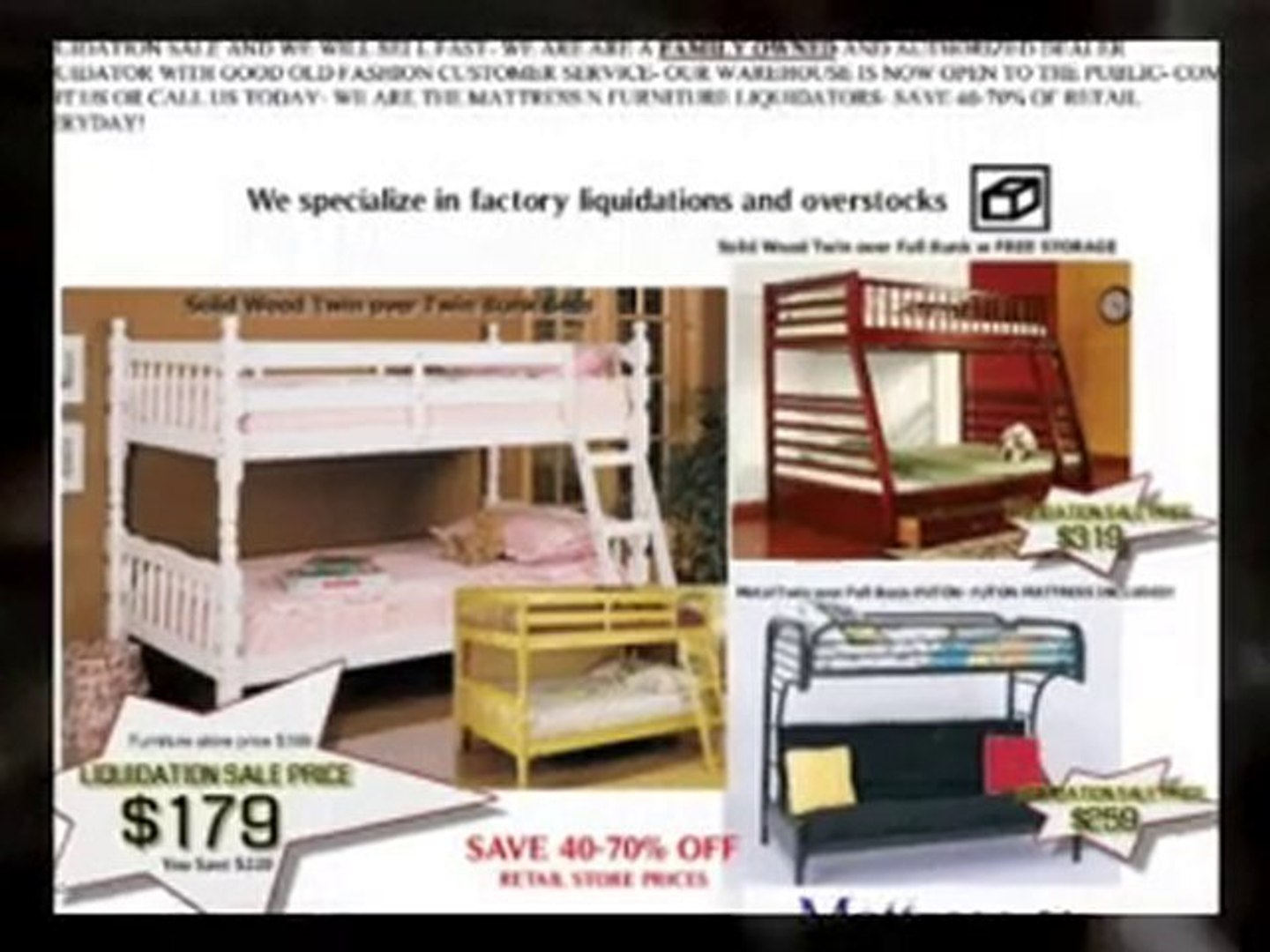 bunk bed sale liquidation sale