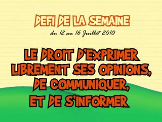 [8 Semaines, 8 Défis] Le droit de s'exprimer