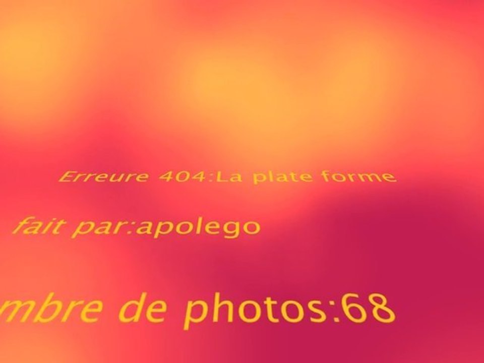 Erreur 404:la plate forme