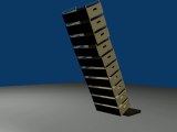 Blender test simulation chute de caisses avec blender 3D