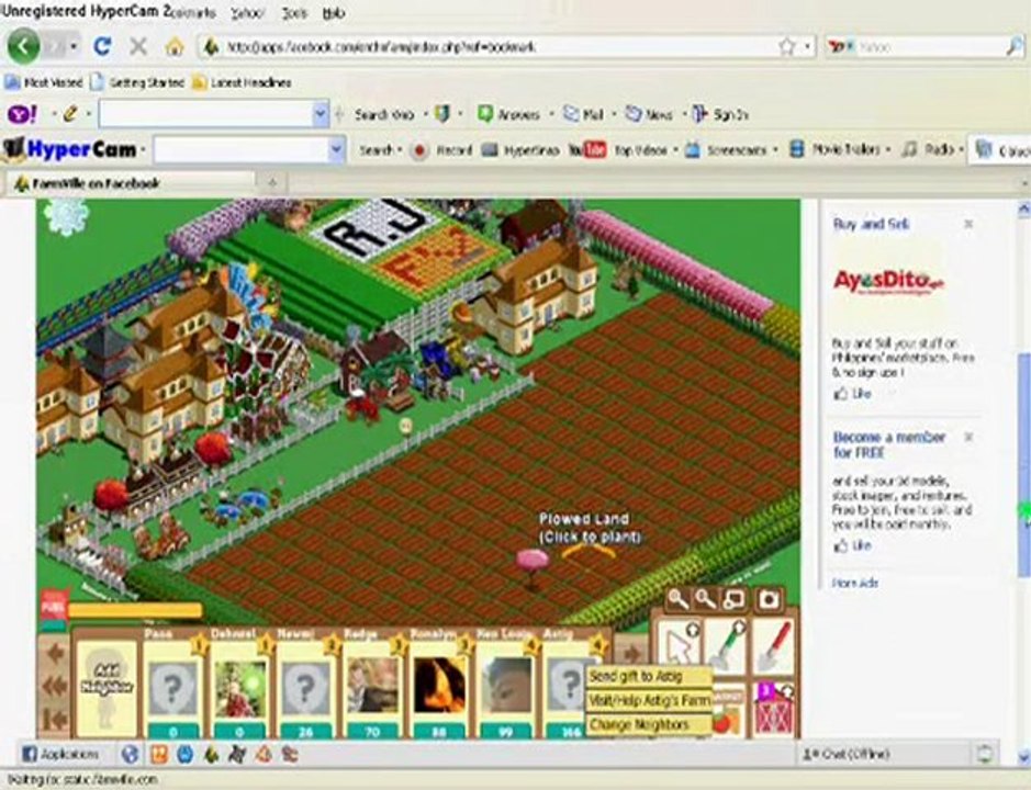 Farmville glitch & stack in a plow (easy way)
