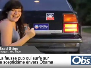 Une fausse pub sur le désenchantement envers Obama