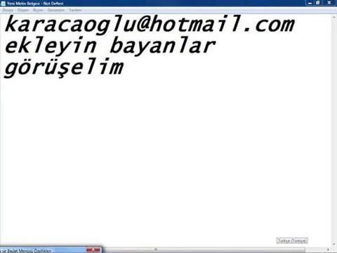 karacaoglu@hotmail.com bayanlar ekleyin .