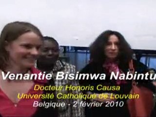 Venantie Bisimwa Nabintu Docteur Honoris Causa UCL 2010