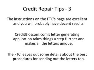 Credit Repair Tips - Part 3