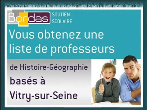 Cours particulier Histoire-Géographie - Vitry-sur-Seine