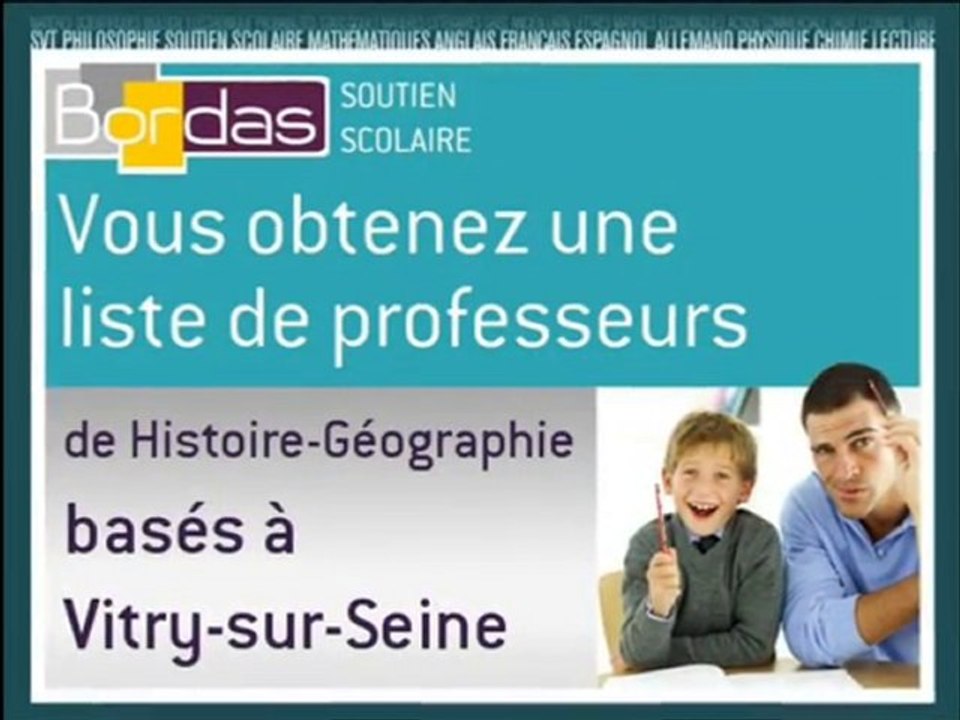 Cours particulier Histoire-Géographie - Vitry-sur-Seine