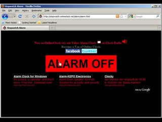 Stopwatch Alarm - Stopwatch.OnlineClock.net