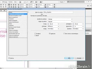 InDesign CS4 : Styles de paragraphe et caractère