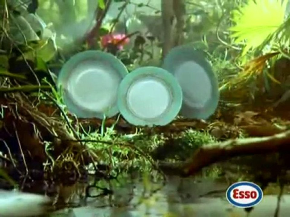 Publicité Esso avec Toumai, notre Tigre dressé