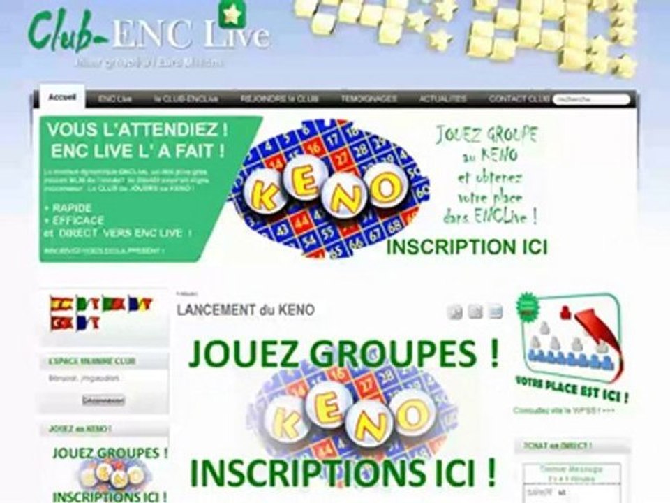 Jouer au KENO avec ENClive et toucher le pactole...