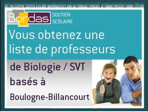 Cours particulier Biologie / SVT - Boulogne-Billancourt