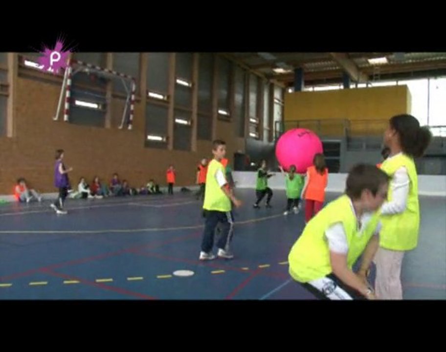 Des élèves de Châteaubriant découvrent le Kin-ball.