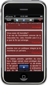 Démonstration de l'appli iPhone de Rue89