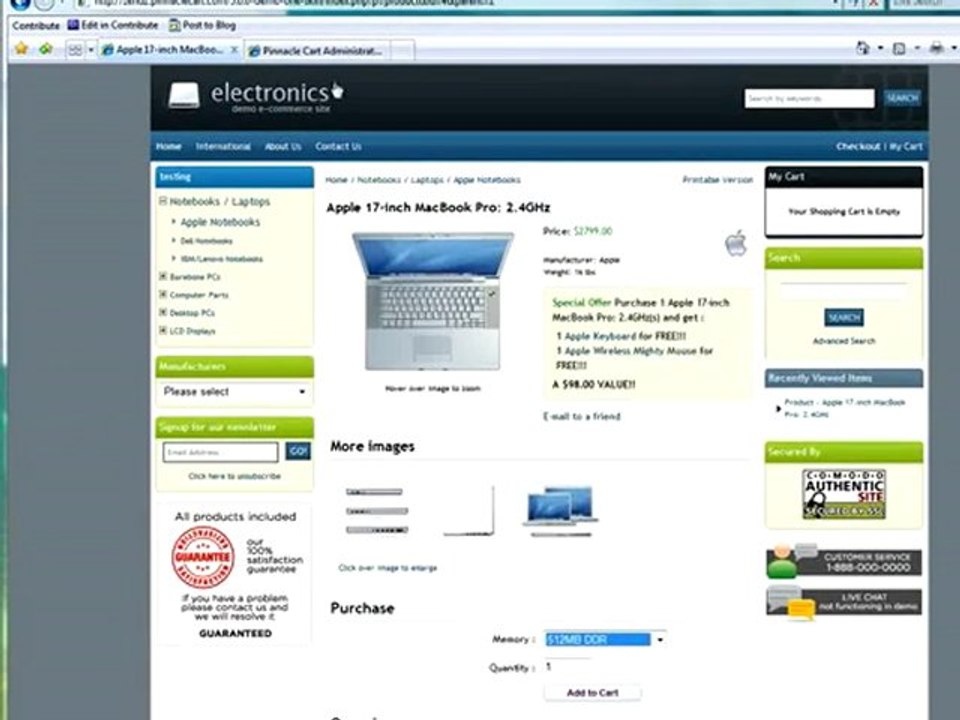 PHP Cart: Creating Attributes within Pinnacle Cart