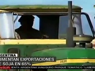 Argentina aumenta exportación de soja un 65 %