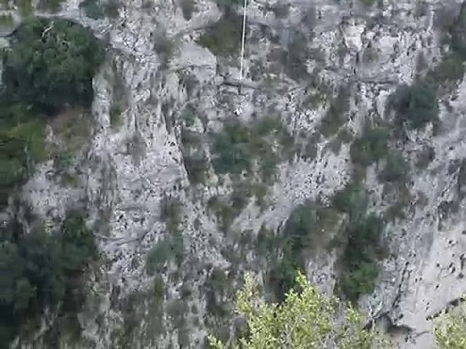 Saut élastique Gorges du Verdon juillet 2010