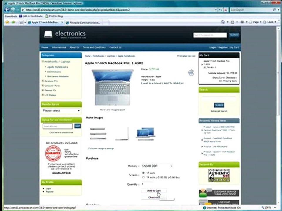 PHP Cart:Enabling the Shipping Quote Feature within Pinnacle