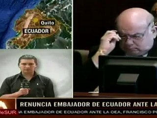 Ecuador aceptó renuncia de embajador ante la OEA