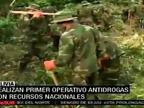 Bolivia realiza operativos antidrogas con fondos propios