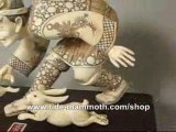 mammoth ivory carving Famer Catching Rabbits