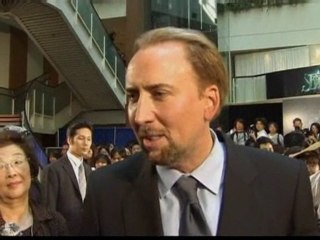 Big kid Nicolas Cage launches film in Japan