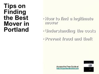 Movers - Portland: The Secret To A Worry-Free Move